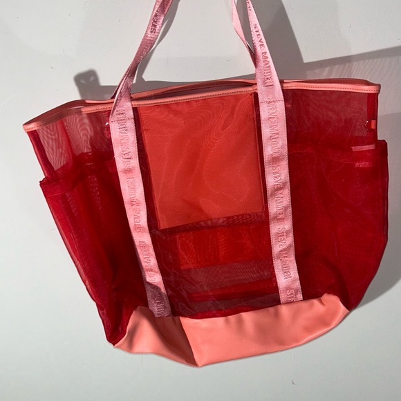 Stylish coral/ orange Steve Madden Tote Bag - Picture 3 of 9